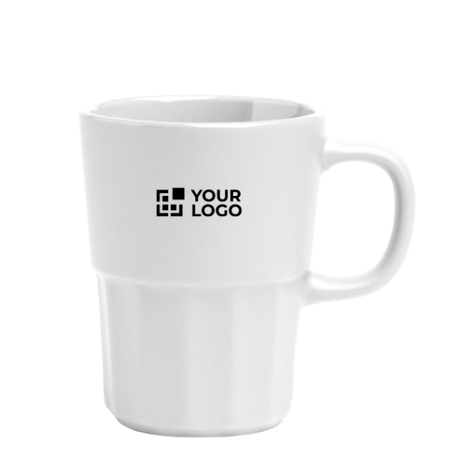 Caneca de cerâmica com acabamento mate e interior a condizer 450 ml