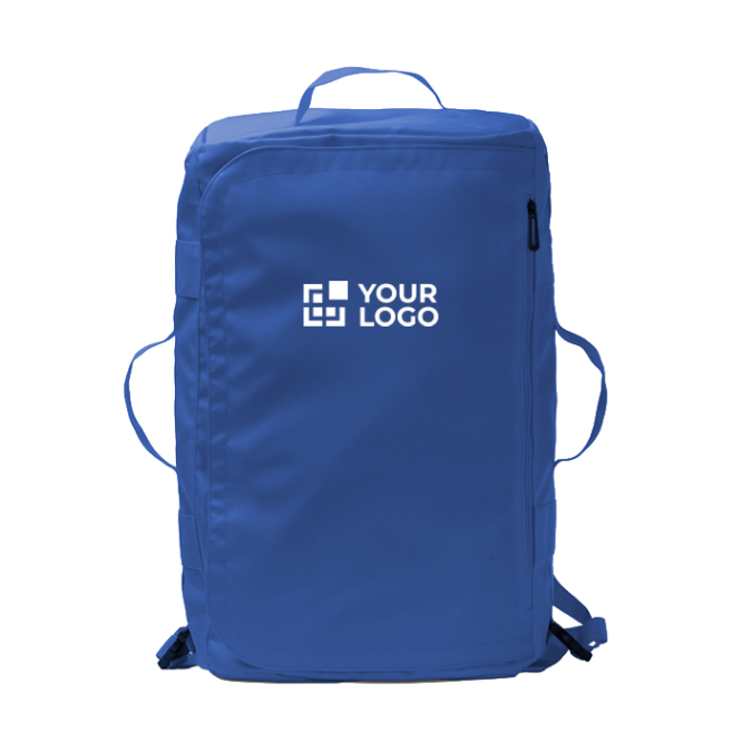 Saco mochila convertível de viagem em pele sintética e poliéster