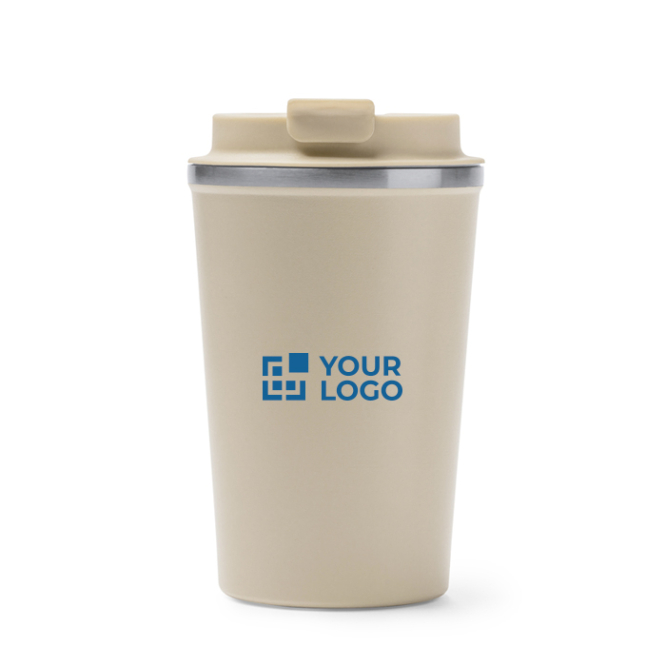 Copo térmico de aço inoxidável com tampa de rosca antifugas 450 ml