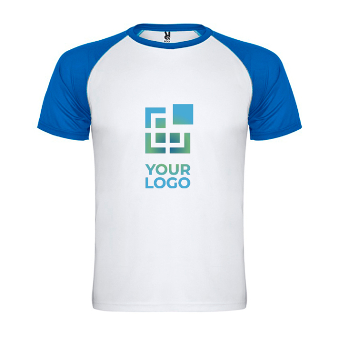 T-shirt desportiva de poliéster bicolor 140 g/m2 Roly Direct Indianapolis 