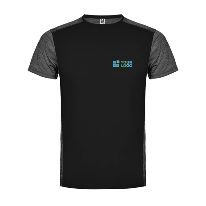 T-shirt técnica de manga curta, poliéster 135 g/m2 Roly Direct Zolder 