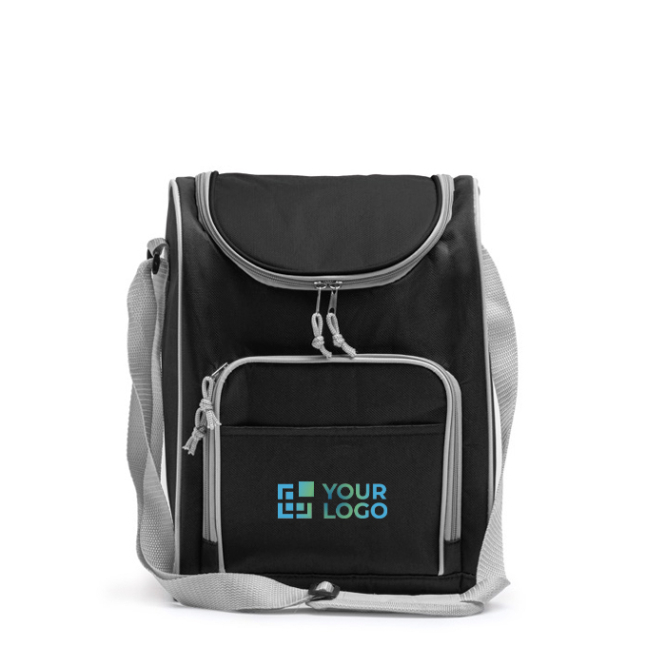 Saco térmico de poliéster com bolso principal isotérmico para 15 L