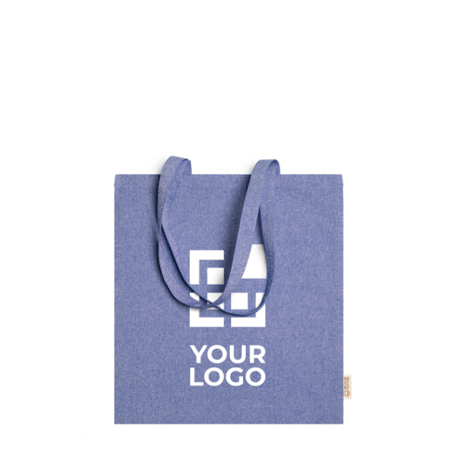 Saco de compras de algodão reciclado com asas 120 g/m2