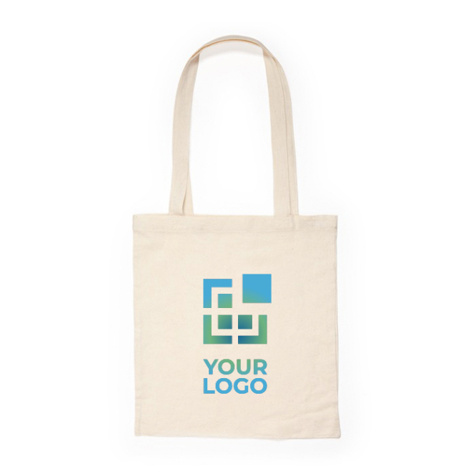 Saco de compras de algodão com asas compridas 105 g/m2