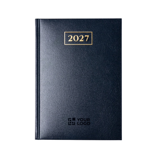 Agenda em formato B5 com capa de polipele acolchoada