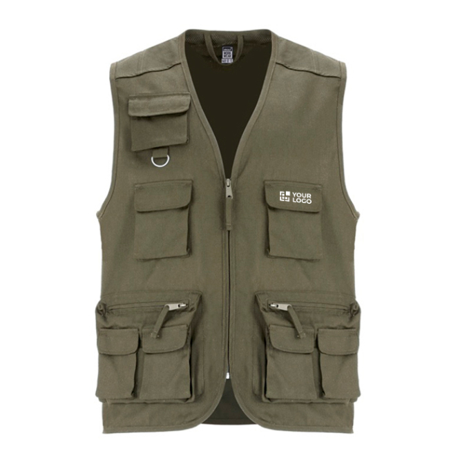 Colete de trabalho multibolsos de algodão e poliéster 200 g/m2 Roly Venera 