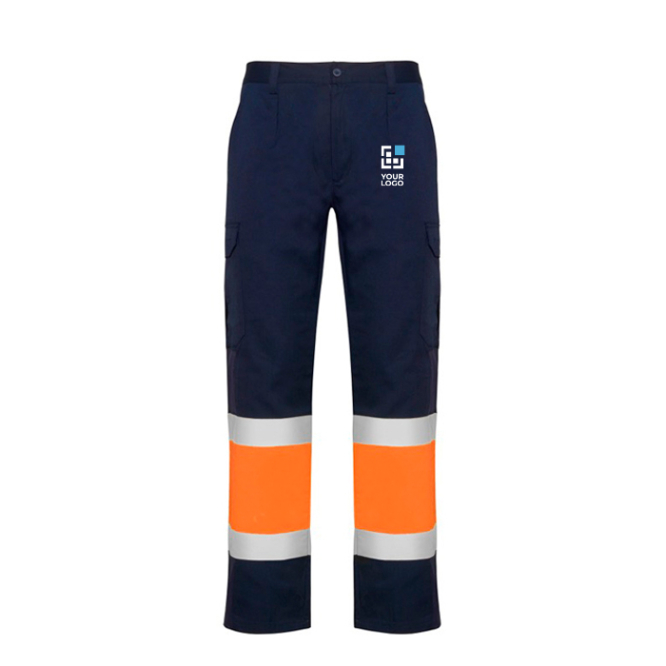 Calças de trabalho de alta visibilidade com bolsos 200 g/m2 Roly Naos 