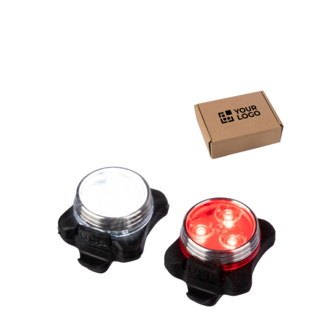 Luzes recarregáveis com 3 LEDs e 4 modos de iluminação para bicicleta