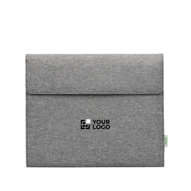 Porta-fólio de rPET com bloco de notas e bolso para dispositivos