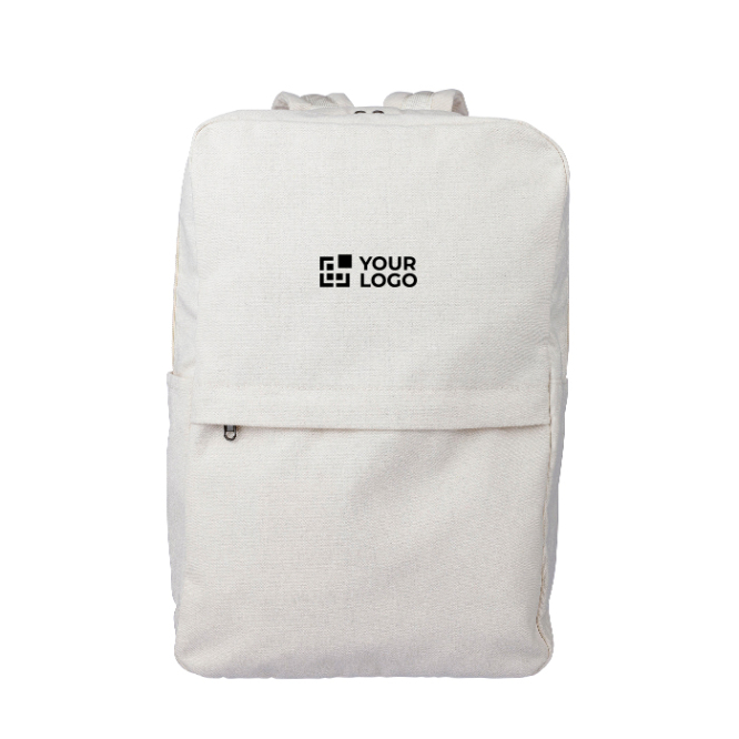 Mochila clássica de poliéster e algodão reciclado para portátil 15''