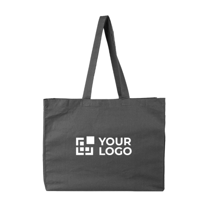 Saco de algodão OEKO-TEX com fole e asas compridas 180 g/m2