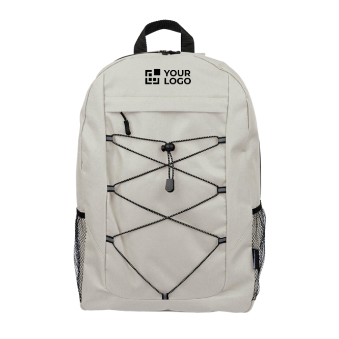 Mochila desportiva com fitas elásticas e redes laterais