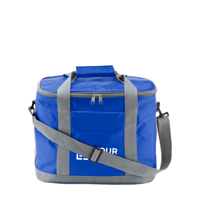 Saco térmico de nylon com tiracolo amovível e bolso frontal
