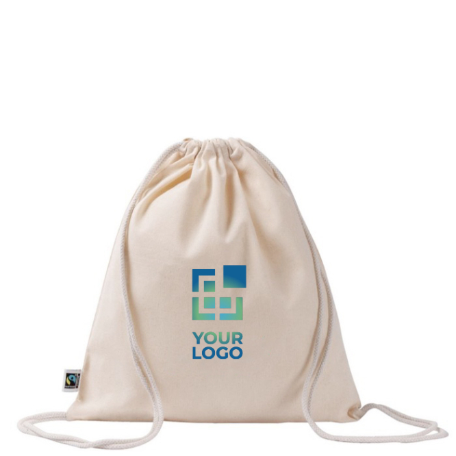 Mochila de cordão feita de algodão Fairtrade 140 g/m²