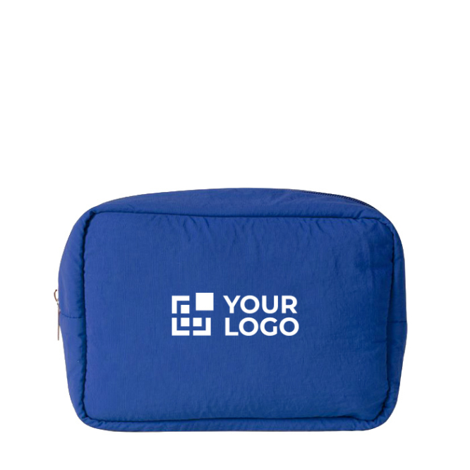 Necessaire em nylon e poliéster com fecho de correr a condizer