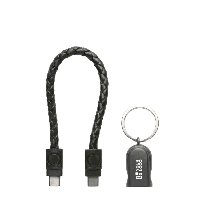 Cabo porta-chaves de carregamento rápido com entrada tipo C, USB-C