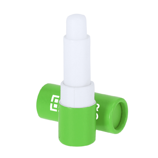 Bálsamo labial com proteção SPF 15 em embalagem de cartão reciclado FSC