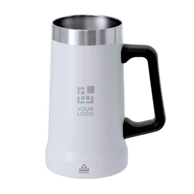 Caneca de aço inoxidável reciclado de parede dupla 700 ml