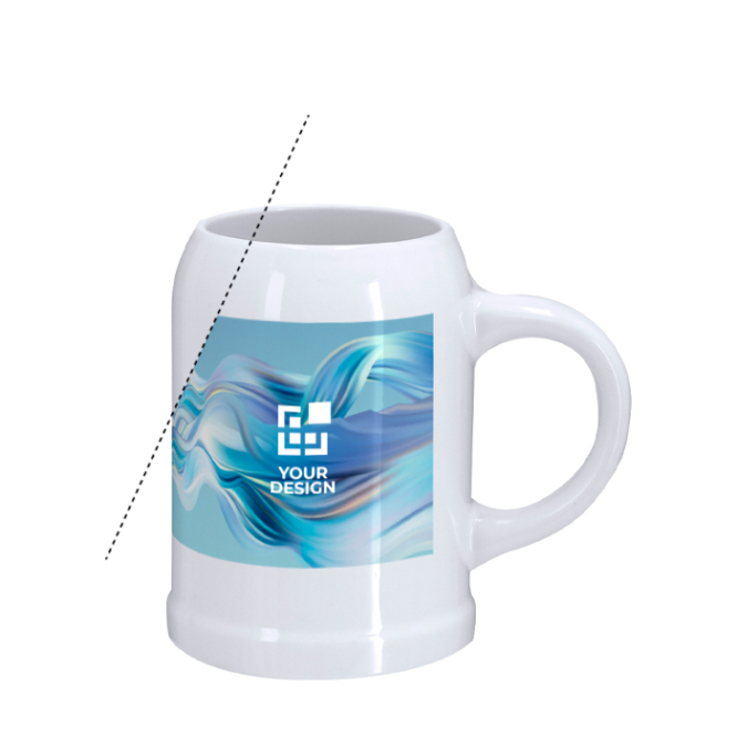 Caneca de cerâmica branca para sublimação ideal para cerveja 500 ml