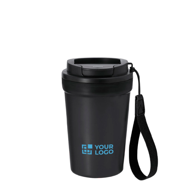 Copo com acabamento frost e tampa hermética com doseador 360 ml