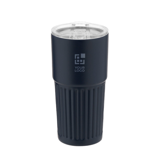 Copo de aço inoxidável reciclado de design em relevo 500 ml
