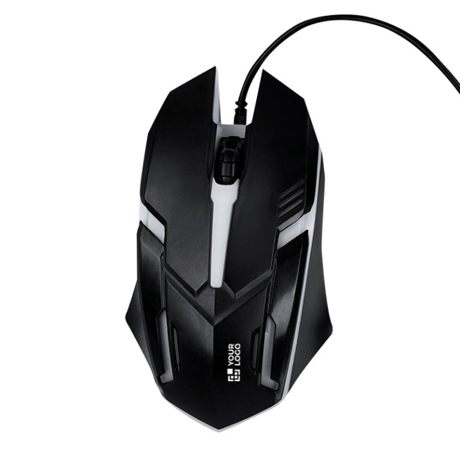 Rato de conexão USB com retroiluminação com luz LED para gamers