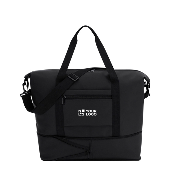 Saco extensível com asa dupla e manga frontal para trolley