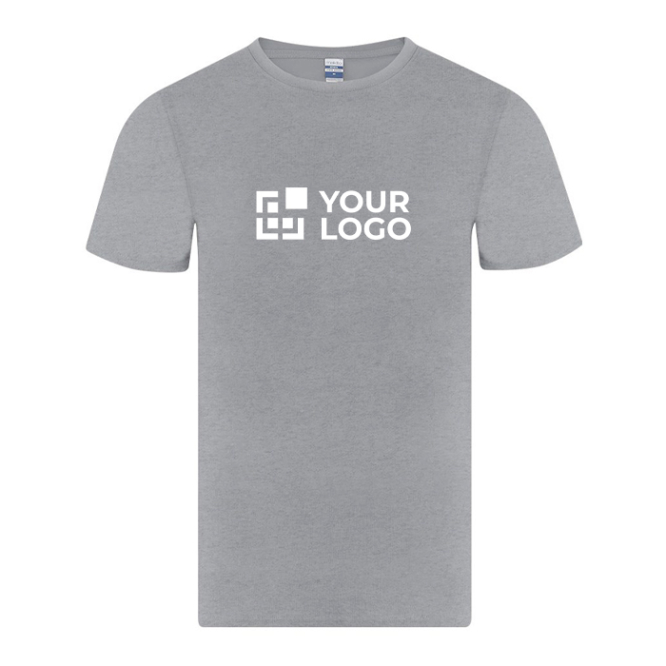 T-shirt de algodão com gola redonda e manga curta para adulto 150 g/m²