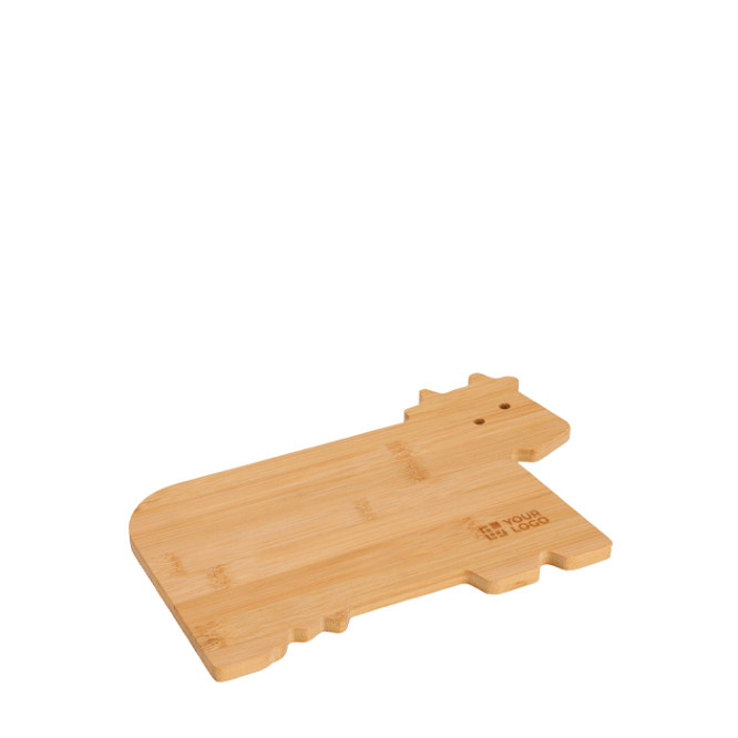 Tábua de cozinha de bambu com design compacto em forma de vaca