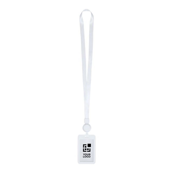 Lanyard extensível com porta-credenciais desmontável e clipe