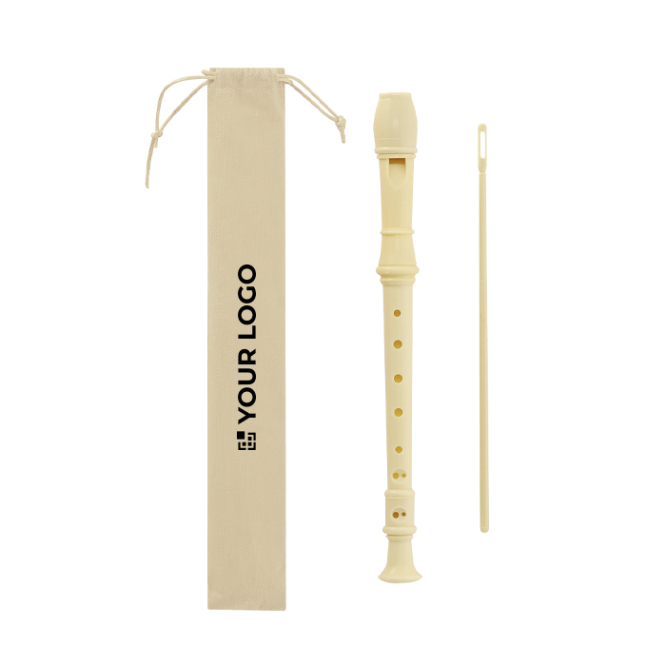 Flauta desmontável em 3 partes de plástico com bolsa non-woven