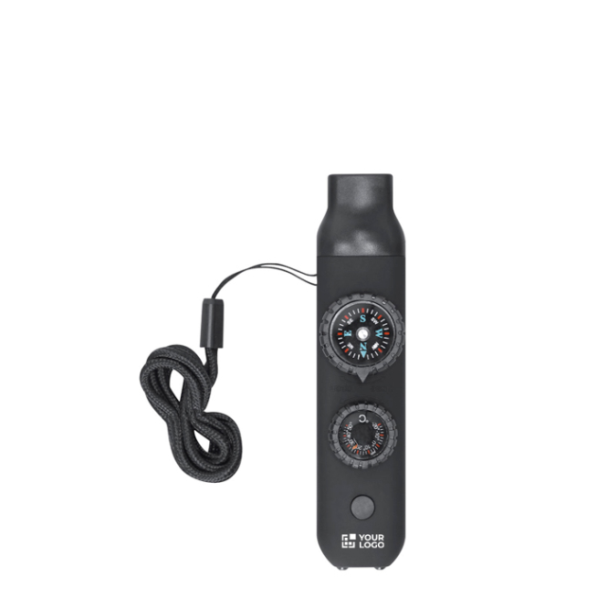 Apito de sobrevivência 6 em 1 com lanterna LED e cordão