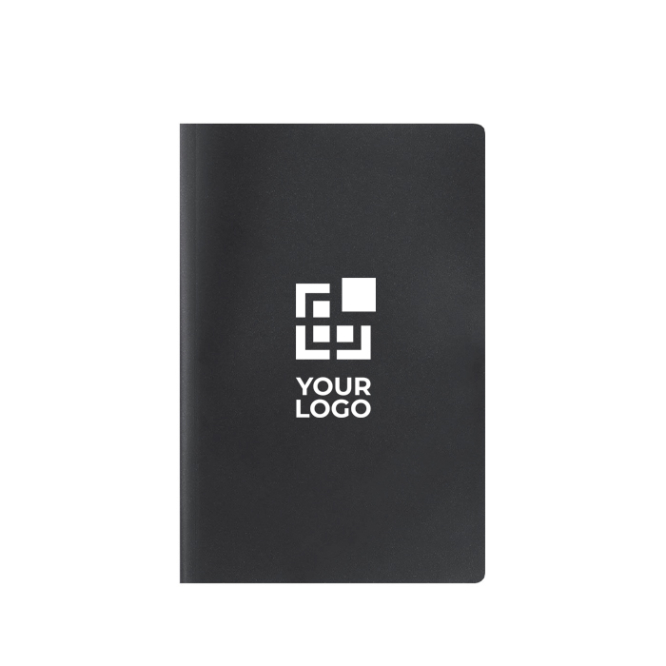 Caderno de capa macia de cartão e folhas recicladas pautadas A5