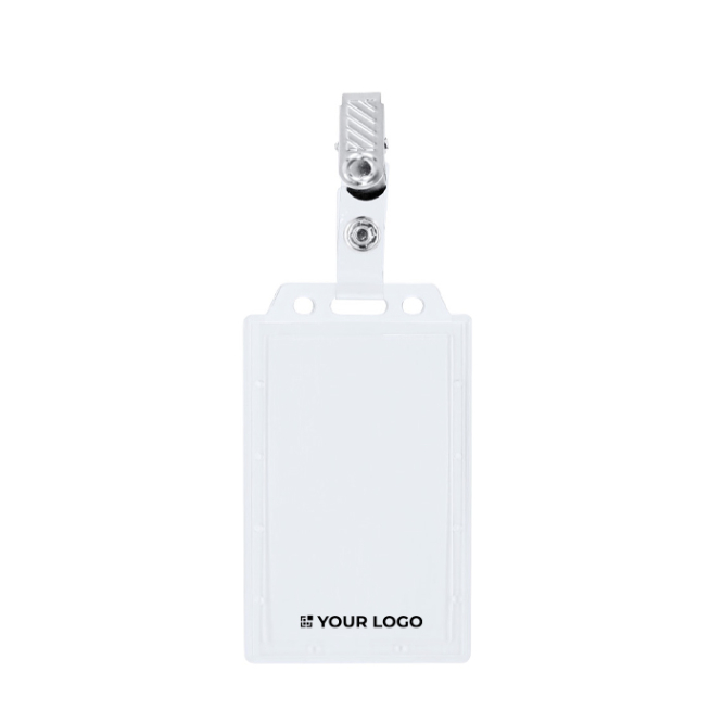 Identificador vertical duro com pinça metálica amovível