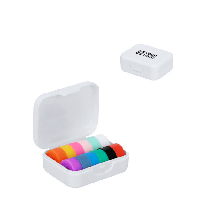 Identificador de copos com 12 marcadores de silicone em várias cores