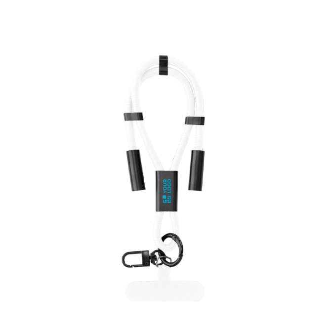 Pulseira de rPET com cabo de carga e transferência de dados 60 W