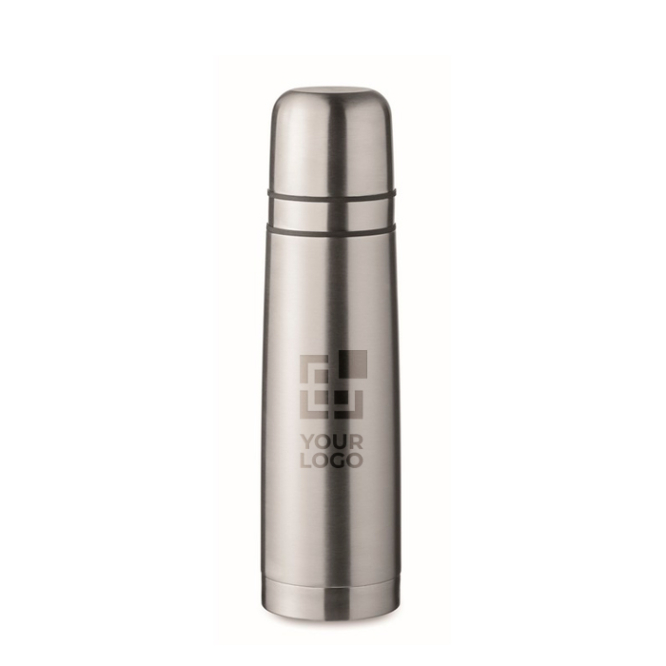 Termos de aço inoxidável reciclado com 2 chávenas na tampa 750 ml