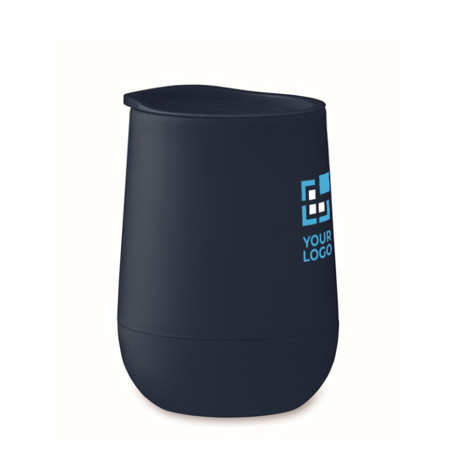 Copo takeaway de parede dupla, fecho deslizante na tampa 300ml