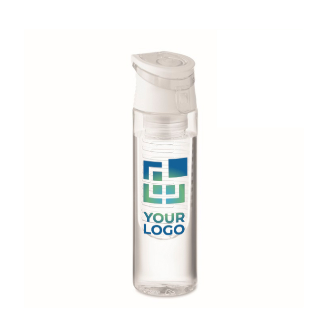Garrafa de água com infusor amovível no centro e pega 500ml