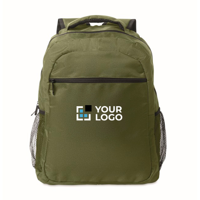 Mochila para portátil com bolsos dianteiros e laterais 15''