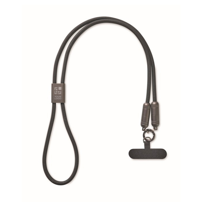 Lanyard para pendurar o telemóvel com cabo de carga incluído 60 W
