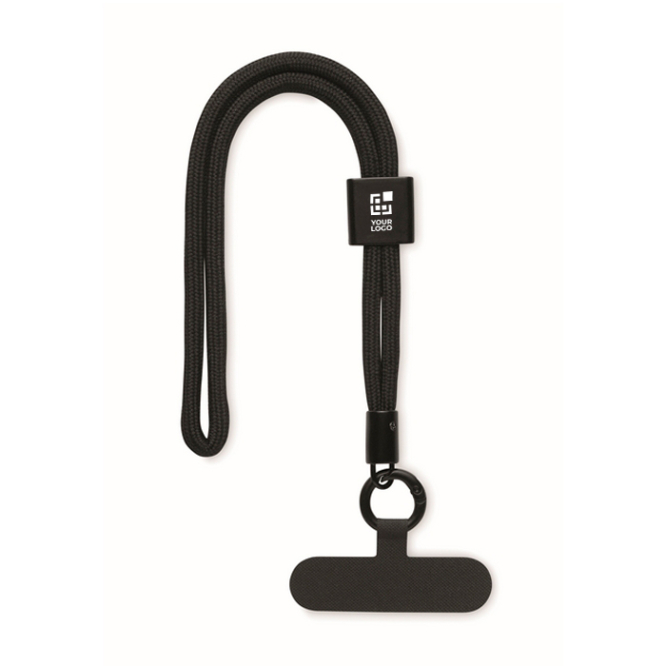 Pulseira de rPET ajustável para o telemóvel com 25 cm de comprimento