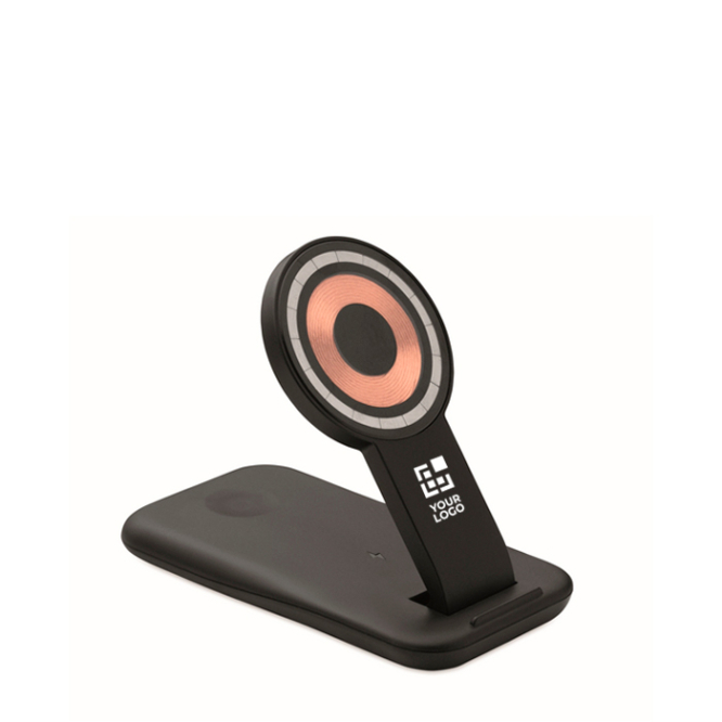 Base de carga 3 em 1 com suporte para telemóvel adequado para Apple®