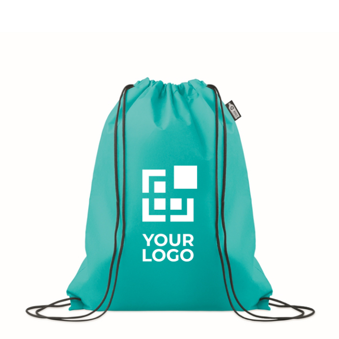 Saco-mochila de cordão de rPET non-woven 80 g/m2