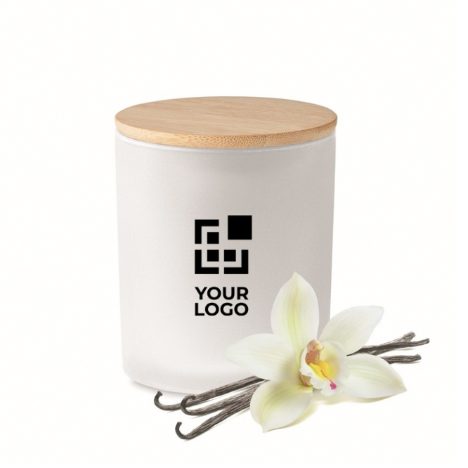 Velas com tampa e aroma a plantas