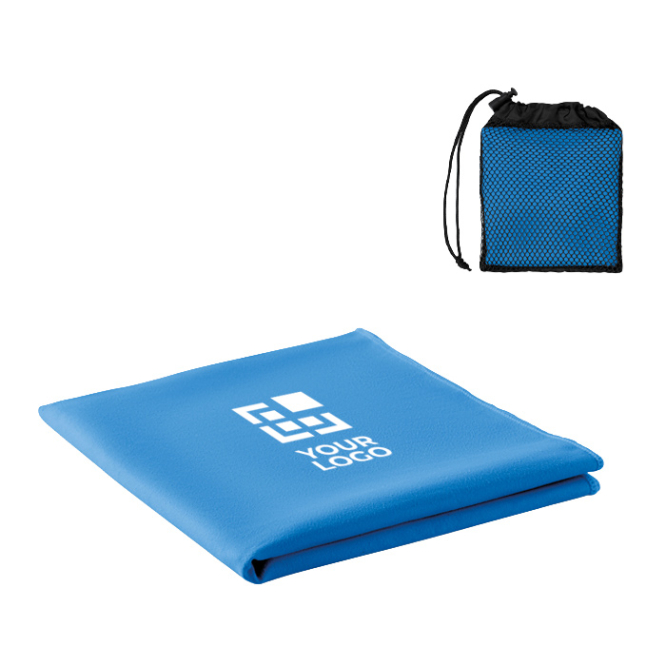 Toalha de microfibra personalizada cor azul