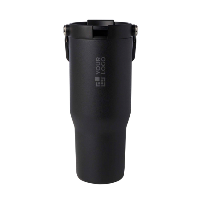 Copo de aço inoxidável reciclado com tampa de função dupla 900 ml