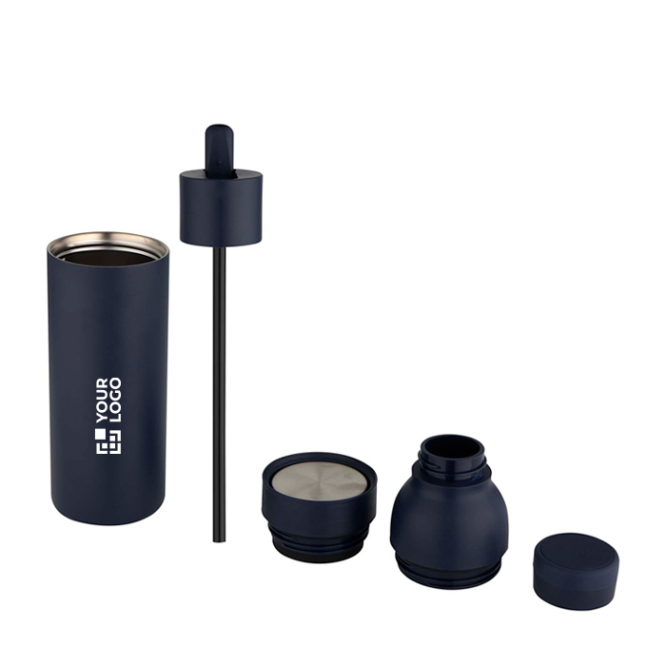 Garrafa de aço inoxidável reciclado de parede dupla, 3 peças 650 ml