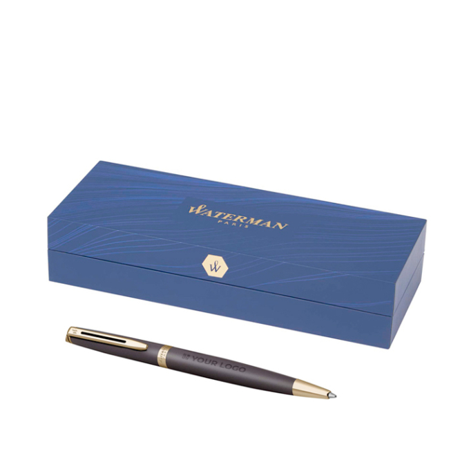 Caneta intemporal lacada de tinta azul Waterman Hemisphere M