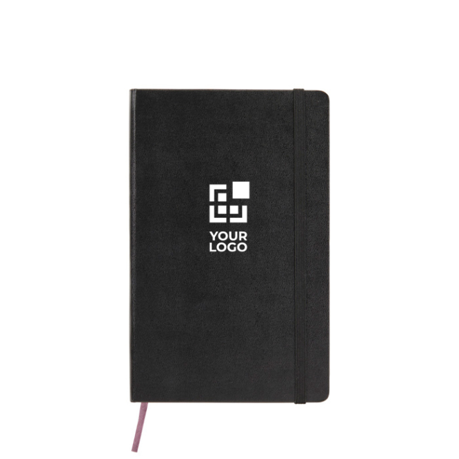 Caderno grande em papel aspeto de couro Moleskine Classic quadriculado